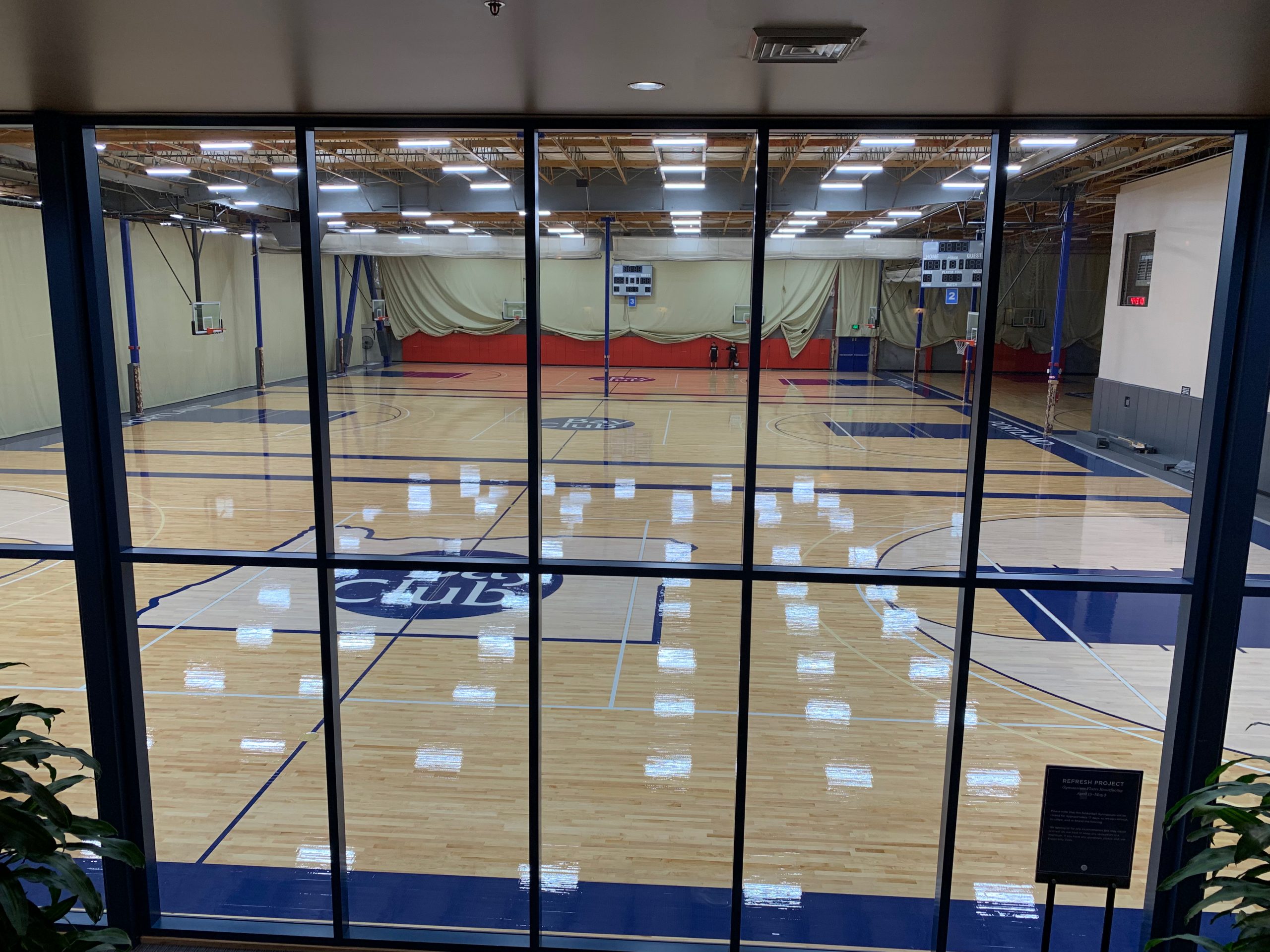 Bay Club Portland -- Full sanding and refinishing by COURTSPORTS