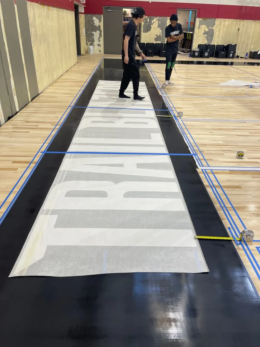 Portland Trail Blazers enplane lettering stencil by COURTSPORTS