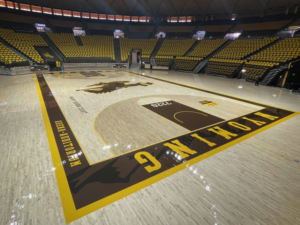 University of Wyoming, Laramie, WY - basketball court sanding and refinishing by COURTSPORTS.