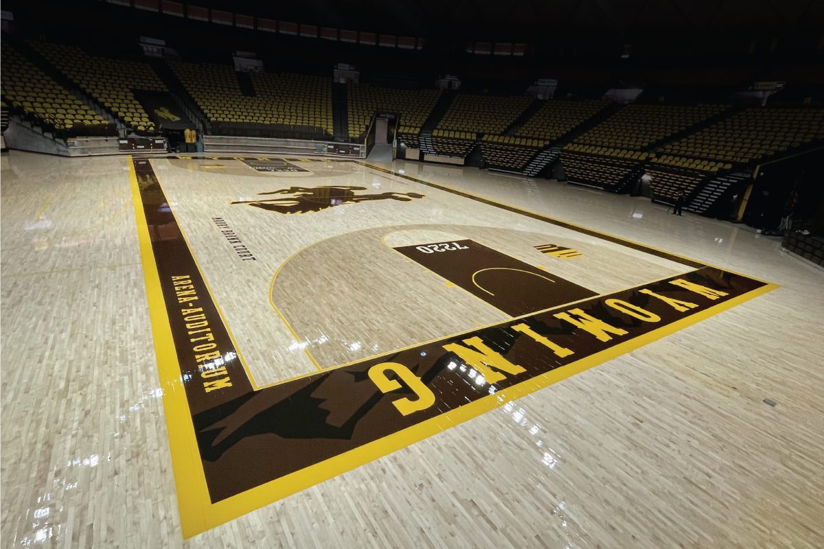 University of Wyoming Cowboys - full sanding & refinishing of their arena gym floor by COURTSPORTS